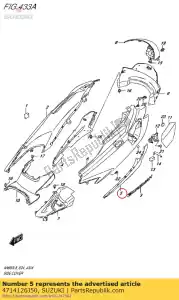 suzuki 4714126J50 placa, inferior - Lado inferior