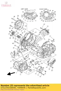 yamaha 5TG154150000 cubierta, generador - Lado inferior