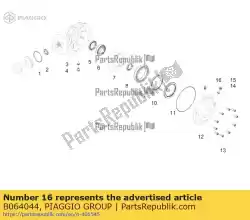 Qui puoi ordinare entlüftungsschraube da Piaggio Group , con numero parte B064044: