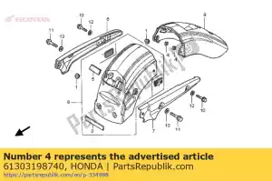 Honda 61303198740 porca, caixa do farol - Lado inferior