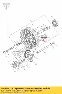 triumph T2014099 spoke - Bottom side