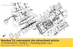 Ici, vous pouvez commander le caoutchouc b, montage sur batterie auprès de Honda , avec le numéro de pièce 31503044670: