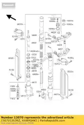 Here you can order the guide,fork,lh,white klx650-c3 from Kawasaki, with part number 130701263RZ: