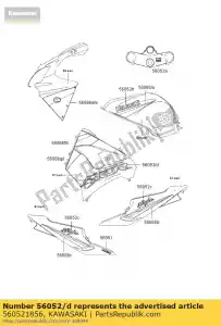 Kawasaki 560521856 mark,lwr cowling,zx-9 - Bottom side