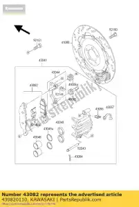 kawasaki 430820110 pad-assy-brake ej400b8f - Onderkant