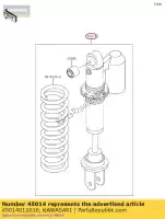 45014012010, Kawasaki, schokbreker, zwart kawasaki kx  a kx65 65 , Nieuw