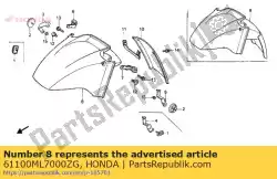 Aquí puede pedir guardabarros comp fr * pb 147p * de Honda , con el número de pieza 61100ML7000ZG: