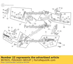 Ici, vous pouvez commander le repose-pieds arrière. Lh auprès de Piaggio Group , avec le numéro de pièce 897835: