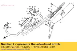Aqui você pode pedir o comp. Silencioso em Honda , com o número da peça 18310KPCD20: