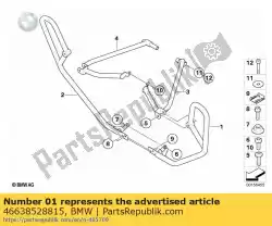 Here you can order the engine protection bar, front left from BMW, with part number 46638528815: