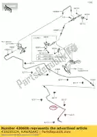 430600324, Kawasaki, 01 tubo-freio, junta-freio kawasaki  800 2017 2018 2019 2020 2021, Novo