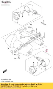 Suzuki 3560238AA0 conjunto de lámpara, frontal - Lado inferior