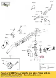 Aqui você pode pedir o case, throttle, lwr klx110caf em Kawasaki , com o número da peça 320990045: