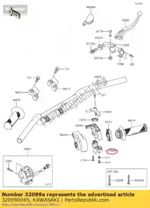 kawasaki 320990045 case, throttle, lwr klx110caf - Lado inferior