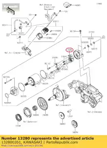 kawasaki 132800261 titular ksf450b8f - Lado inferior