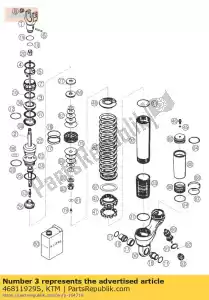 ktm 46811929S agulha cpl. d = 4 ba, l = 185,45 - Lado inferior