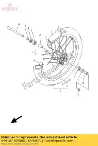 yamaha 944162104500 llanta (1.60-21) - Lado inferior