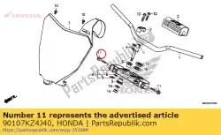 Tutaj możesz zamówić ? Ruba, ko? Nierz, 8x45 od Honda , z numerem części 90107KZ4J40: