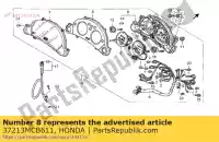 37213MCB611, Honda, placa de montaje., reflejando honda xl 650 2000 2001 2002 2003 2004 2005 2006, Nuevo