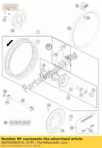 ktm 00050000919 spaakkit achterzijde 12 '' 12 - Onderkant