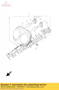 Yamaha 901570481000 tuerca - Lado inferior