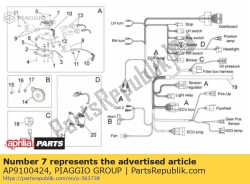 Aprilia AP9100424, Regelaar gelijkrichter montage, OEM: Aprilia AP9100424