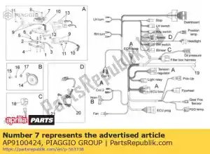 Piaggio Group AP9100424 régulateur de tension - La partie au fond