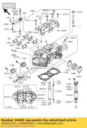 Here you can order the holder-carburetor from Kawasaki, with part number 160651361: