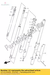 Suzuki 5112134A00 pistão - Lado inferior