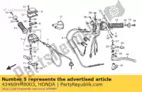 43460HM8003, Honda, cable comp., hand brake honda trx250ex sporttrax sportrax 250 , New