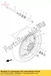 Ici, vous pouvez commander le essieu, roue auprès de Yamaha , avec le numéro de pièce 1D7251810000: