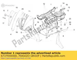 Piaggio Group 673795000D footrest - Bottom side