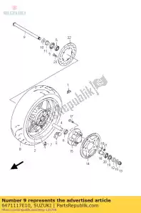 suzuki 6471117E10 axle ,rear - Bottom side