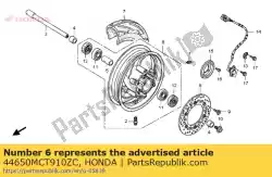 Aqui você pode pedir o subconjunto da roda., fr. * nh303m * (nh303m eixo da esteira cinza metálico) em Honda , com o número da peça 44650MCT910ZC: