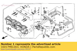 Ici, vous pouvez commander le jeu d'arbres, démarreur auprès de Honda , avec le numéro de pièce 16017MEL003: