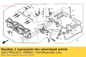 Honda 16017MEL003 jeu d'arbres, démarreur - La partie au fond