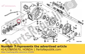 Honda 41421HN5670 gear, pinion (13t) - Bottom side