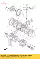 4X7163850000, Yamaha, ring, koppelingsbaas yamaha bt fz xv xvs yfm yzf r 535 700 750 800 1000 1100 1986 1988 1989 1990 1991 1992 1993 1994 1995 1996 1997 1998 1999 2000 2001 2002 2003 2004 2005 2006 2007 2008 2009 2010 2011 2012 2013 2014 2015, Nieuw