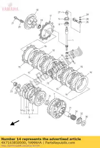 yamaha 4X7163850000 ring, koppelingsbaas - Onderkant