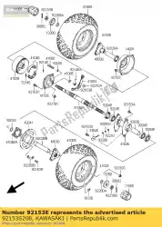 Aquí puede pedir perno, rueda dentada trasera de Kawasaki , con el número de pieza 92153S208: