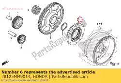 Ici, vous pouvez commander le comp. Externe, embrayage de démarrage auprès de Honda , avec le numéro de pièce 28125MM9014: