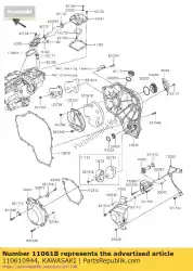 Qui puoi ordinare guarnizione, coperchio frizione zx1000nff da Kawasaki , con numero parte 110610944: