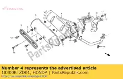 Here you can order the muffler comp,exha from Honda, with part number 18300KTZD01: