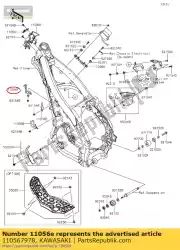 Here you can order the 01 bracket,connector from Kawasaki, with part number 110567978: