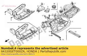 Honda 64320GET000ZA tampa, manutenção de plugue * nh - Lado inferior