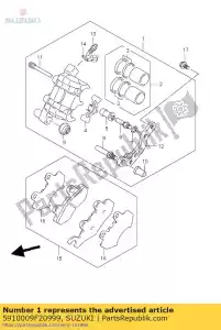 Suzuki 5910009F20999 pinza de montaje, fr - Lado inferior