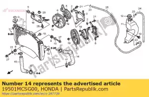 honda 19501MCSG00 slang, radiator boven - Onderkant