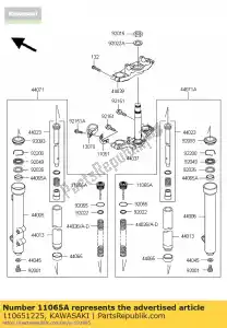 kawasaki 110651225 cap,frok top kx65-a3 - Bottom side