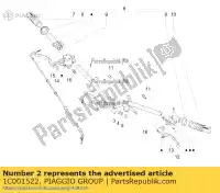 1C001522, Piaggio Group, parafuso sextavado especial     , Novo