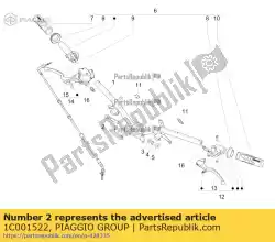 Aquí puede pedir tornillo hexagonal especial de Piaggio Group , con el número de pieza 1C001522: